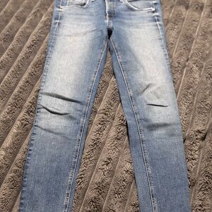 Rag & Bone Skinny Jeans with Fringed Hem Size 28